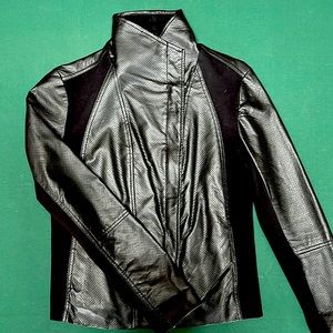 Black leather jacket